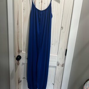 Vibrant Blue Knit Jumpsuit